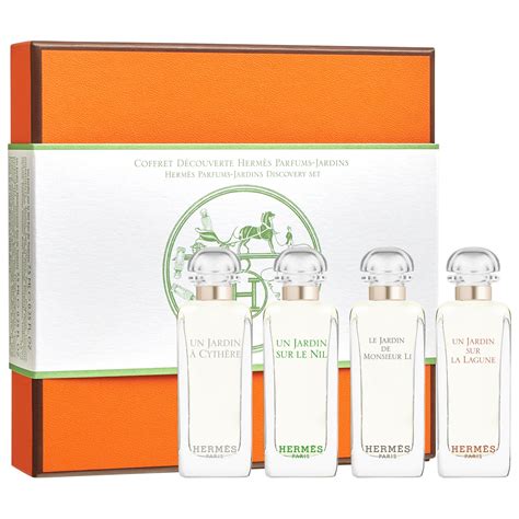 hermes travel perfume case|hermes parfums jardins discovery set.